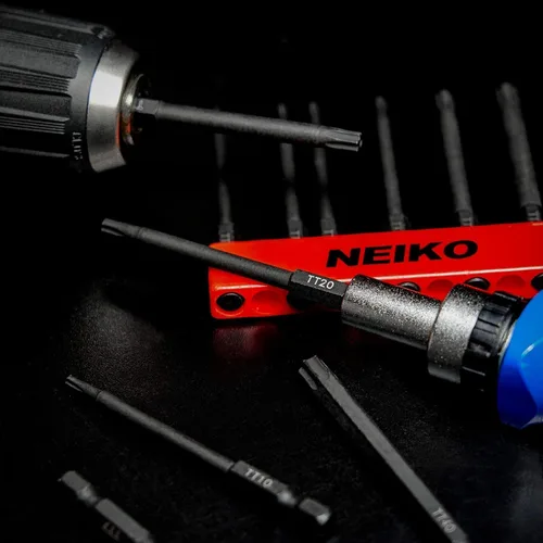 Miniatura 5 de NEIKO 01149A - Juego de brocas de cabeza Torx, 11 piezas tamaños TT6 a TT40 Brocas Torx magnéticas a prueba de manipulación 3 vástagos