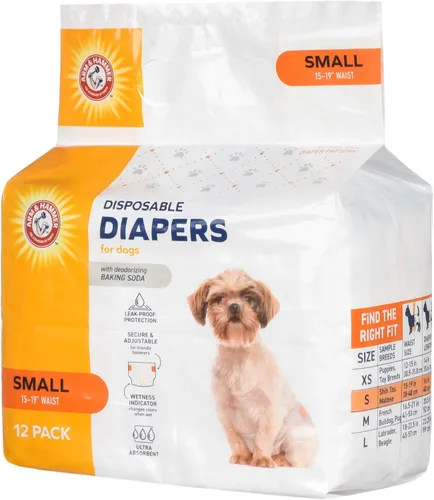Miniatura 2 de Arm & Hammer Pañales para perros hembras para mascotas, tamaño pequeño, ultraabsorbentes, ajustables, con protección a prueba de fugas e indicador