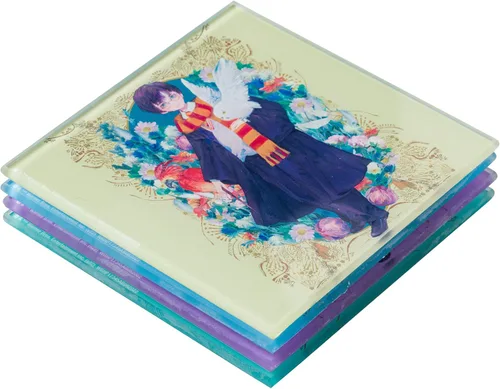 Miniatura 17 de Silver Buffalo Harry Potter Constellations - Juego de posavasos de cristal de 4 piezas, multicolor (HP26175A)