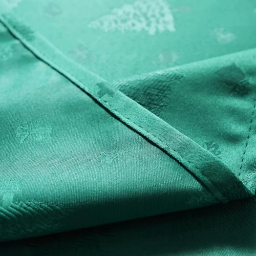 Miniatura 7 de Honellaty Mantel Verde de Navidad, Tela Jacquard con Patrón de Árbol de Navidad Mantel Rectangular, Mantel de Damasco para Mesas Rectangulares