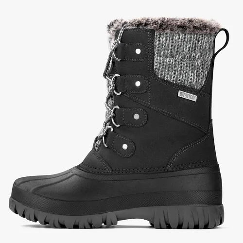 Miniatura 2 de FREE SOLDIER Botas de nieve impermeables de invierno para mujer, para clima frío, botas de pato de moda para exteriores, cómodas y aisladas