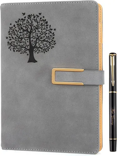 Miniatura 17 de Fanery sue Tree of Life - Diario de escritura recargable para mujeres y hombres, cuaderno de tapa dura de piel sintética, A5, rayado universitario