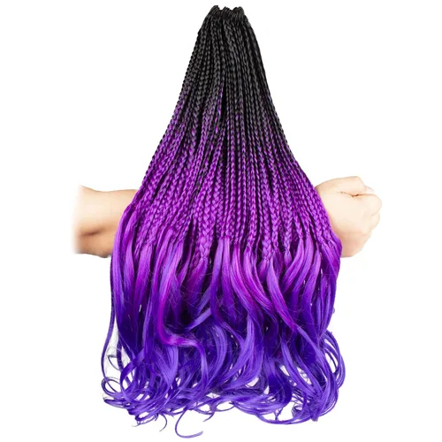 Miniatura 12 de Rizos franceses de cabello de ganchillo para mujeres negras, 14 pulgadas, paquete de 8 unidades, de color marrón degradado a rubio, suave