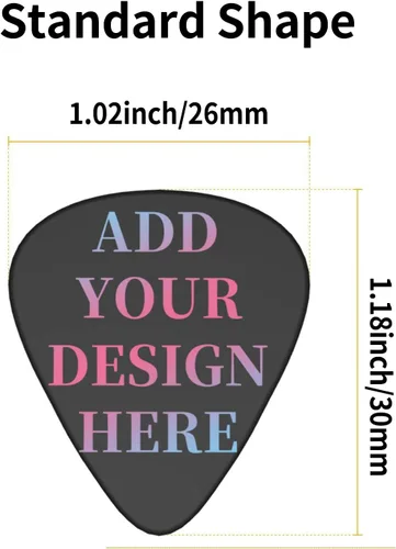 Miniatura 4 de Paquete de 6-500 unidades de púas de guitarra personalizadas, diseño con nombre propio, texto, imagen, logotipo, mejores regalos conmemorativos