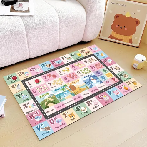 Miniatura 20 de Alfombra ABC infantil para sala de juegos, alfombra del alfabeto para el aula, alfombra lavable para habitación de bebé, sala de juegos, dormitorio