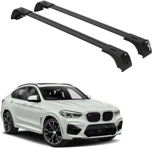 Miniatura 22 de ERKUL Barras transversales de techo para BMW X1 F48 2016-2022 Barras transversales de aluminio con cerradura antirrobo para el techo Compatible