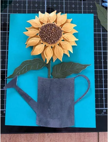 Miniatura 4 de Troqueles de corte de girasol de metal A + una flor estereoscópica 3D troquelada plantillas en relieve molde para tarjetas DIY álbum de recortes