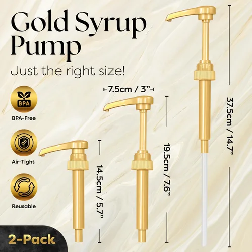 Miniatura 4 de Fresh Finest - Paquete de 4 dispensadores de bomba de jarabe de café, la bomba de jarabe es compatible con Torani, Davinci, Jordans Skinny Syrups