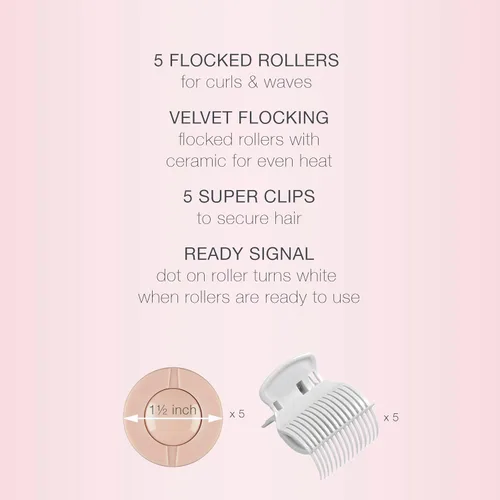Miniatura 2 de Conair Rollos para volumen con calor instantáneo, Blanco