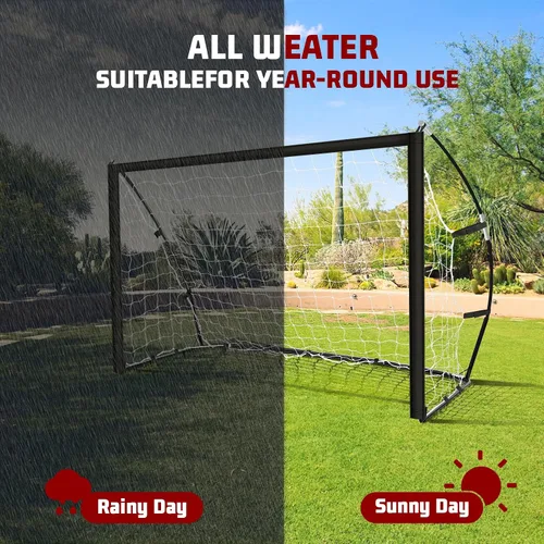 Miniatura 5 de Portable Soccer Goal for Backyard, Kids Youth Adults Soccer Goal Set with Net + Ground Stakes, Soccer Target and Agility Speed Training Equipment
