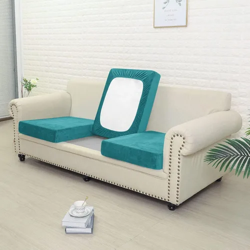 Miniatura 2 de Funda universal para sofá resistente al desgaste, fundas de terciopelo elástico para cojines separados para sofá, fundas de sofá en forma de L