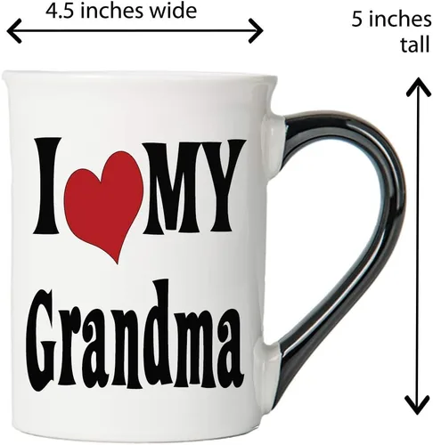 Miniatura 4 de Cottage Creek Tazas Taza de café I Love My Grandma Taza de café de cerámica de 16 onzas Regalos para mujeres, abuela, mamá, nana, abuelos