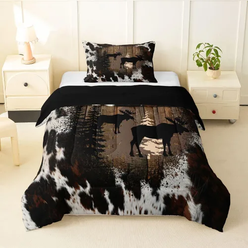 Miniatura 25 de Erosebridal Juego de ropa de cama con diseño de mariposas de dibujos animados, decoración de habitación de niñas, animales salvajes, mariposas rosas