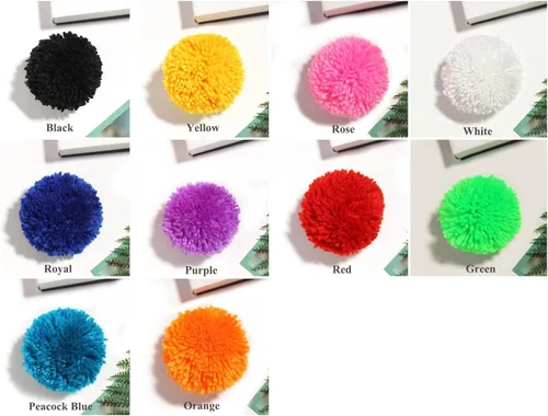 Miniatura 6 de 20 pompones de hilo grandes de 2 pulgadas, hechos a pedido, bolas de hilo acrílico para sombreros o decoraciones de fiesta, pompones de manualidades