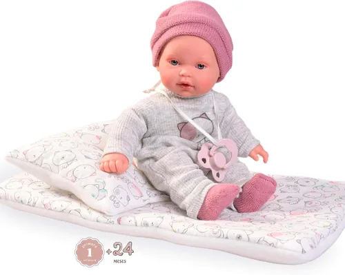 Miniatura 2 de Antonio Juan Kika - Bolsa de muñeca (10.6 in), diseño de llorar sin su lechón (rosa)