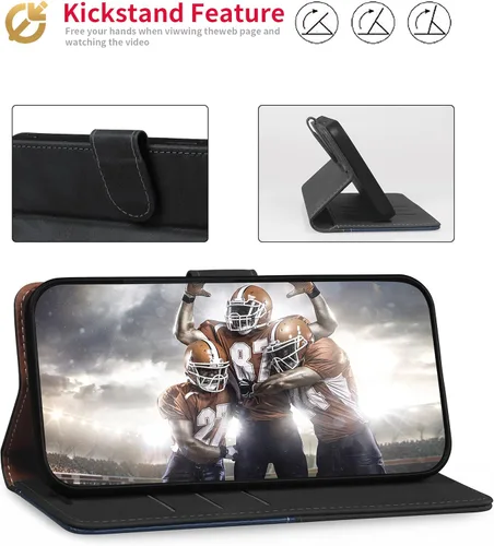 Miniatura 4 de Funda tipo cartera para Samsung Galaxy S22 Ultra, con bloqueo RFID, tarjetero de crédito, funda de piel sintética a juego para Samsung S22 Ultra