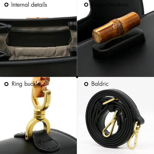 Miniatura 7 de Bolso de mano para mujer, bolso cruzado con asa superior en forma de bambú