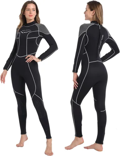 GoldFin Traje de neopreno para mujer, trajes de neopreno de 0.118 in con cremallera trasera de cuerpo completo