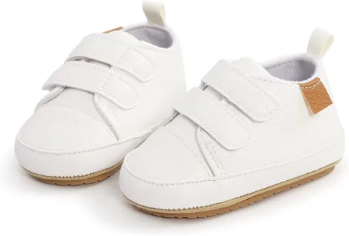 Miniatura 6 de BABSMULY Baby Boys Girls Shoes Non-Slip Rubber Sole High-Top PU Leather Sneakers Infant First Walking Shoes Toddler Crib Shoes Newborn Loafers Flats
