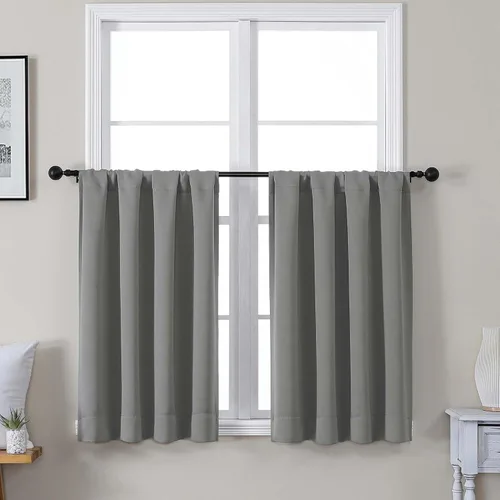 Miniatura 44 de Gwine Cortinas opacas para dormitorio, 54 pulgadas de largo, paneles de cortina de ventana con aislamiento térmico y reducción de ruido, cortinas