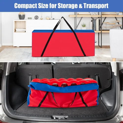 Miniatura 4 de HONEY JOY Bolsa de transporte y almacenamiento gigante 4 en una fila, bolsa de transporte grande y resistente para juego gigante de 4 en punta