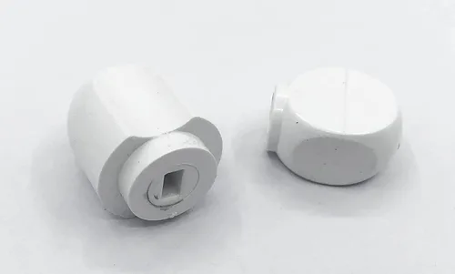Miniatura 2 de Juego de 2 pomos de palanca de bloqueo de plástico blanco y perilla de control de velocidad, piezas de repuesto para ayuda de cocina