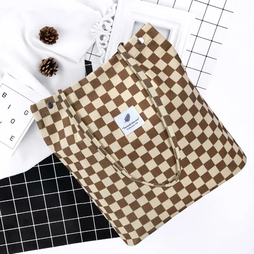 Miniatura 172 de Ayieyill - Bolsa de pana para mujer y niña, con correa de lona para colgar al hombro, bolsa con bolsillo