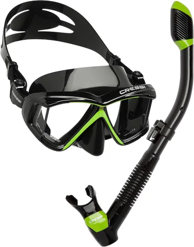 Miniatura 10 de Cressi Máscara panorámica de visión amplia y kit de esnórquel seco para esnórquel, buceo - Pano 4 y Supernova Dry: diseñado en Italia