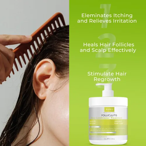 Miniatura 5 de Acondicionador profundo de foliculitis Tratamiento eficaz del cuero cabelludo para dermatitis seborreica, psoriasis, cuero cabelludo seco
