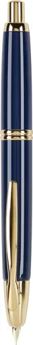 Miniatura 62 de PILOT Vanishing Point Collection - Pluma estilográfica retráctil, color azul carbonesco con detalles de rodio, tinta azul, punta fina (60149)