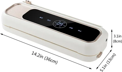 Miniatura 7 de Sellador automático al vacío con cortador integrado, potente succión para conservación de alimentos, sella alimentos secos y húmedos, carne y más
