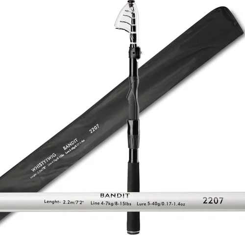 Miniatura 6 de Whistytwig Carbon Fiber Telescopic Fishing Rod - Portable Collapsible Design for Travel and Adventure - Versatile Saltwater and Freshwater Fishing