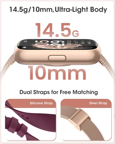 Miniatura 2 de Relojes de fitness para mujer, rastreador de actividad física con monitor de frecuencia cardíacaSpO2, relojes inteligentes para mujeres
