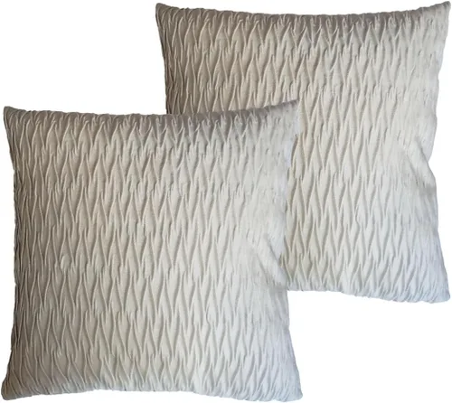 Camino de cama de terciopelo suave liso, bufanda decorativa para el hogar, hotel, casa de huéspedes, 2 fundas de almohada, 17.5 x 17.5 pulgadas