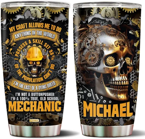 Miniatura 10 de Vaso personalizado de regalo para hombres fotógrafos, 20 onzas, taza de viaje de acero inoxidable aislada, botella de agua, Navidad, cumpleaños, día