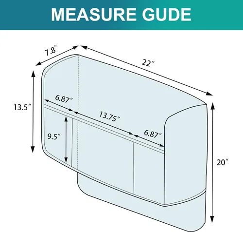 Miniatura 6 de Turquoize Fundas impermeables para reposabrazos de sillas y sofás, 2 unidades, protectores de brazo para sofá con bolsillo lateral, protector