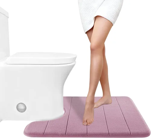 Miniatura 137 de Yimobra Tapete de baño de espuma viscoelástica, súper suave, absorbente, antideslizante, de secado rápido, lavable a máquina, tapete para bañera
