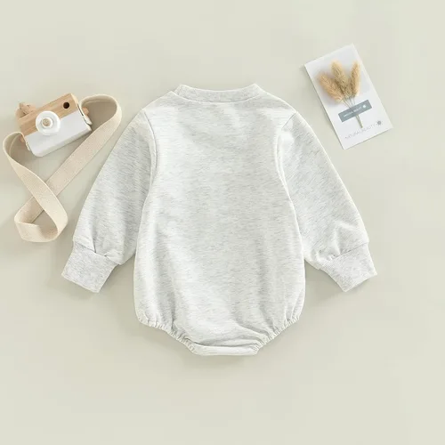 Miniatura 9 de Kuriozud Mameluco de burbujas para bebé recién nacido, manga larga, suéter de gran tamaño, ropa de otoño e invierno