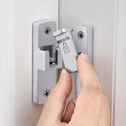 Miniatura 3 de INIRET Cerradura de Puerta de Granero de 90 Grados, Pestillo de Aleación de Zinc de Alta Calidad - Pestillos de Compuerta Abatible, para Gabinetes