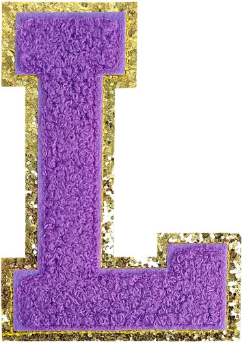 Miniatura 174 de GYGYL - 3 parches de letras deportivas de felpilla con purpurina, parches para planchar de tamaño grande para decoración de disfraces