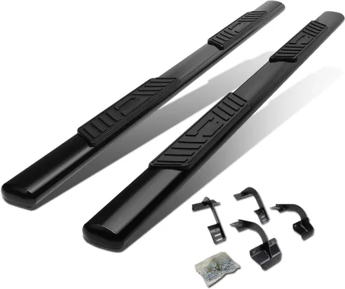 Auto Dynasty Estribos Ovalados Compatibles con Ford F150 F250 F350 2015-2022 Extended Cab, Rieles Laterales de Paso de Acero Inoxidable Barras Nerf,