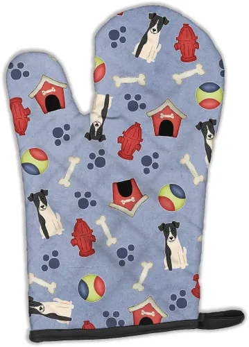 Miniatura 418 de Caroline's Treasures BB2732OVMT Dog House Collection Border Collie - Guante de horno grueso resistente al calor para sartenes calientes y horno