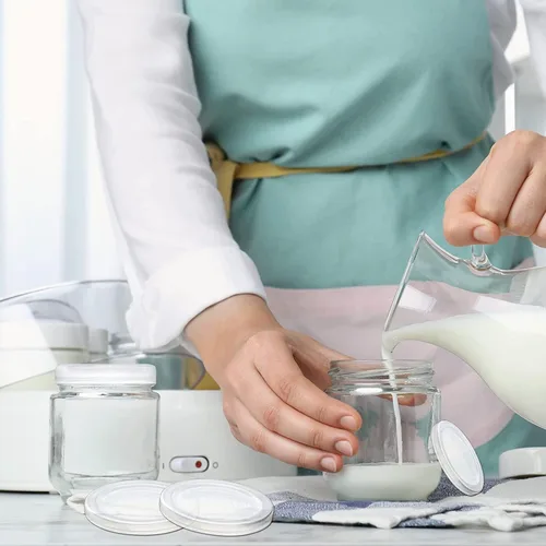 Miniatura 5 de 15 tapas para tarros de yogur, plástico transparente, reutilizables, polipropileno sin BPA, parte superior de rosca, transparentes, redondas, aptas