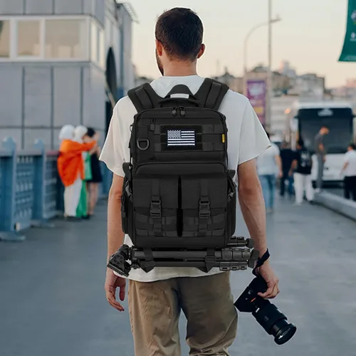 Miniatura 7 de TORIBIO Mochila para Cámara para DSLR/SLR/Sin Espejo Fotografía Cámara, Bolsa Táctica para Cámara Estuche Resistente al Agua Mochila de Viaje
