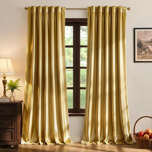 Miniatura 16 de MIULEE Cortinas de terciopelo de 84 pulgadas de largo, juego de 2 paneles para dormitorio, con pestaña trasera plisada, de lujo, aislamiento