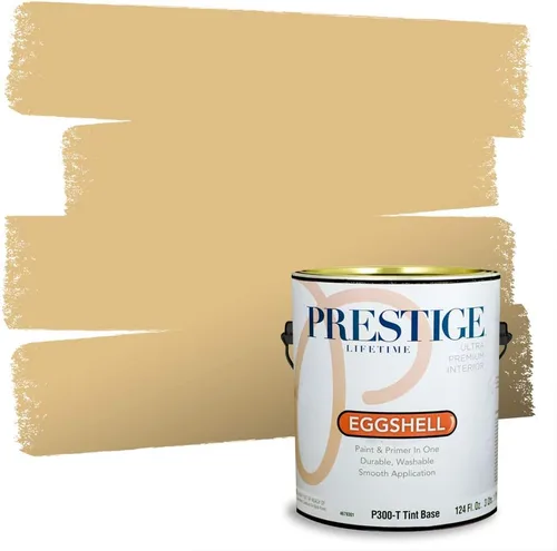 Miniatura 110 de PRESTIGE Paints Exterior Paint and Primer In One, 1-Gallon, Satin, Comparable Match of Benjamin Moore* Royal Linen* 931BM-PCM