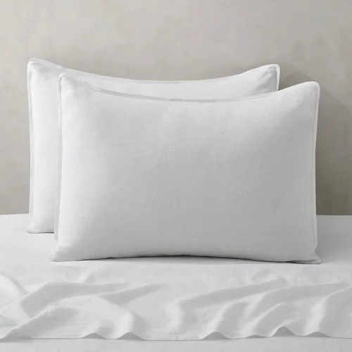 Miniatura 11 de ATLINIA Juego de 2 fundas de almohada 100% lino, tamaño King de 20 x 36 pulgadas, fundas de almohada de lino Natural