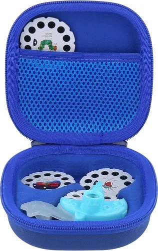 Miniatura 12 de Aenllosi Estuche de transporte rígido de repuesto para mini proyector Moonlite, paquete de regalo para hasta 20 carretes de cuentos, organizador