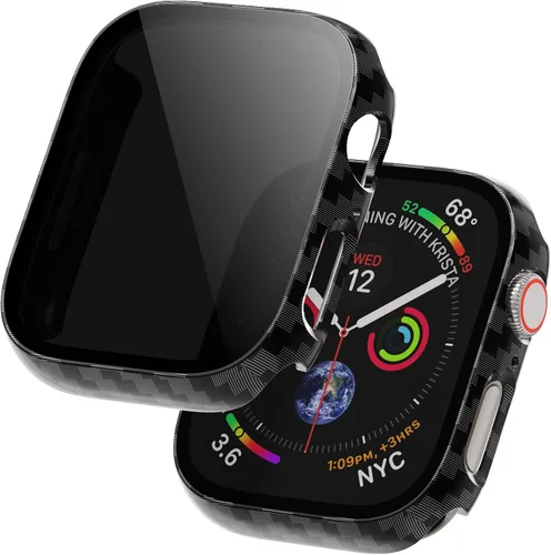 Miniatura 9 de Paquete de 2 fundas con protector de pantalla de privacidad para Apple Watch SE 3 (2025) / SE2 / SE/Series 6/5/4 de 1.575 pulgadas, funda protectora