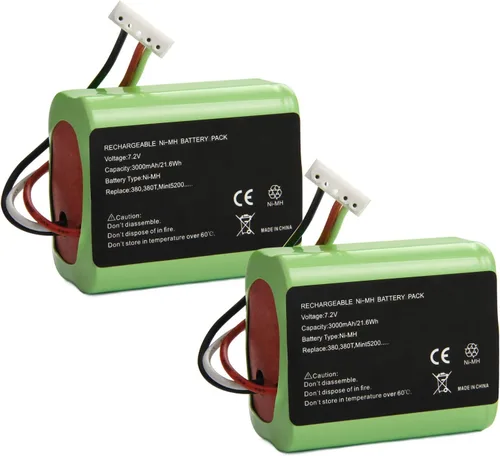 Batería de repuesto para robot Braava 380 380t 390T, Mint5200 5200B 5200C 5200C NI-MH (paquete de 2)